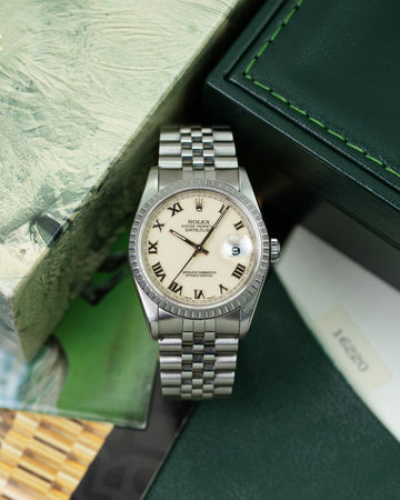 Rolex Datejust 16220 Big Roman 'Full-Set'