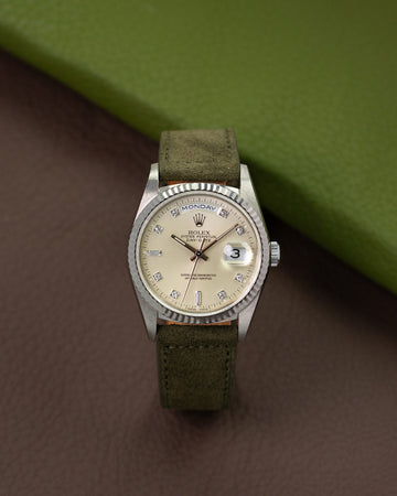 Rolex Day-Date 18239 Silver Diamond