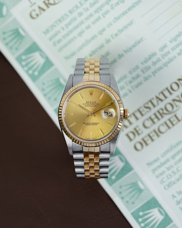 Rolex Datejust 16233 Champagne Dial