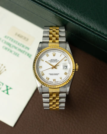 Rolex Datejust 16233 Roman Numerals + Papers