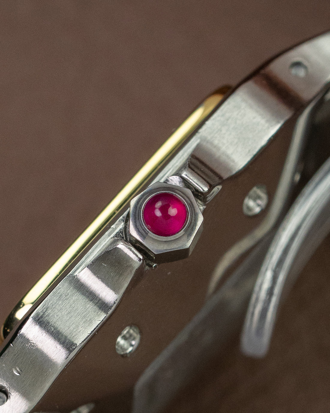 Cartier Santos Carrée Ref. 2961 Burgundy