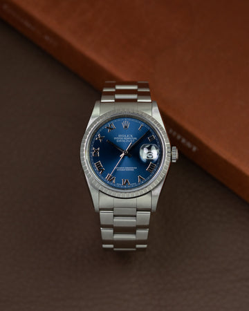 Rolex Datejust 16220 Blue Dial Roman Numerals