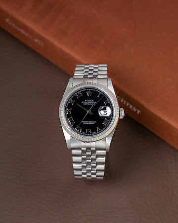 Rolex Datejust 16234 Black Dial Roman Numerals