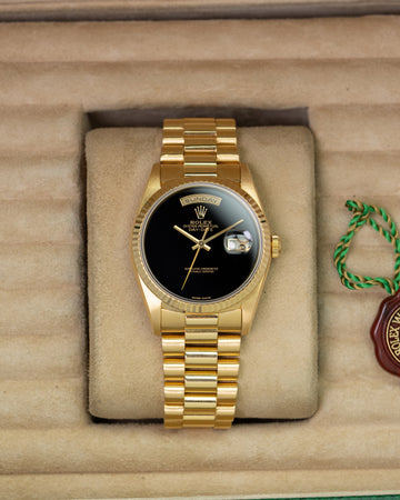 Rolex Day-Date 18238 Onyx Dial Full-Set