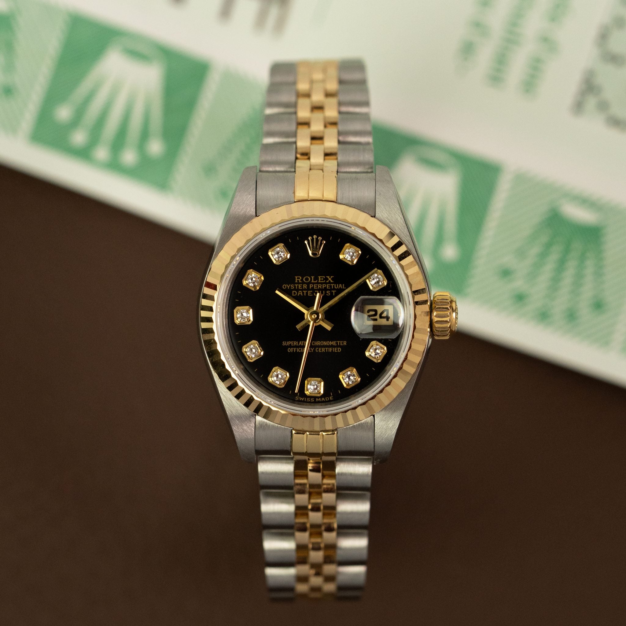 Rolex Lady-Datejust Ref.79173 Black Diamond Dial + Papers