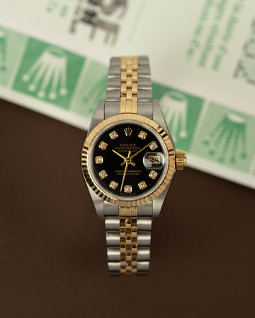 Rolex Lady-Datejust Ref.79173 Black Diamond Dial + Papers