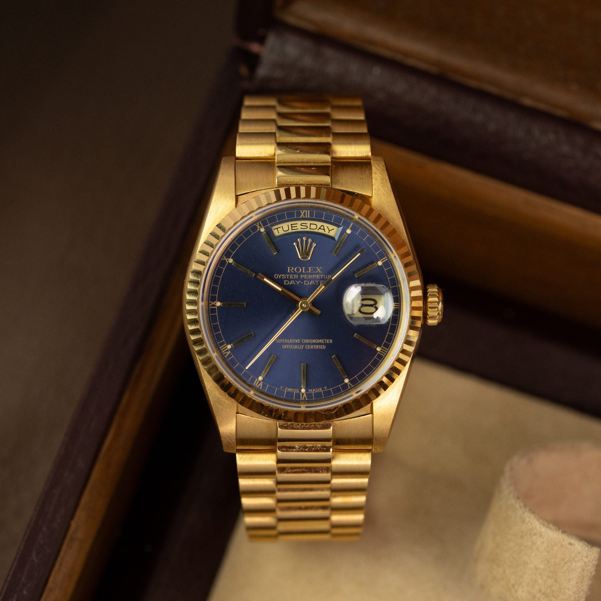 Rolex Day-Date Ref.18238 Double Quick-Set Blue Dial