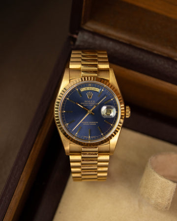 Rolex Day-Date Ref.18238 Double Quick-Set Blue Dial