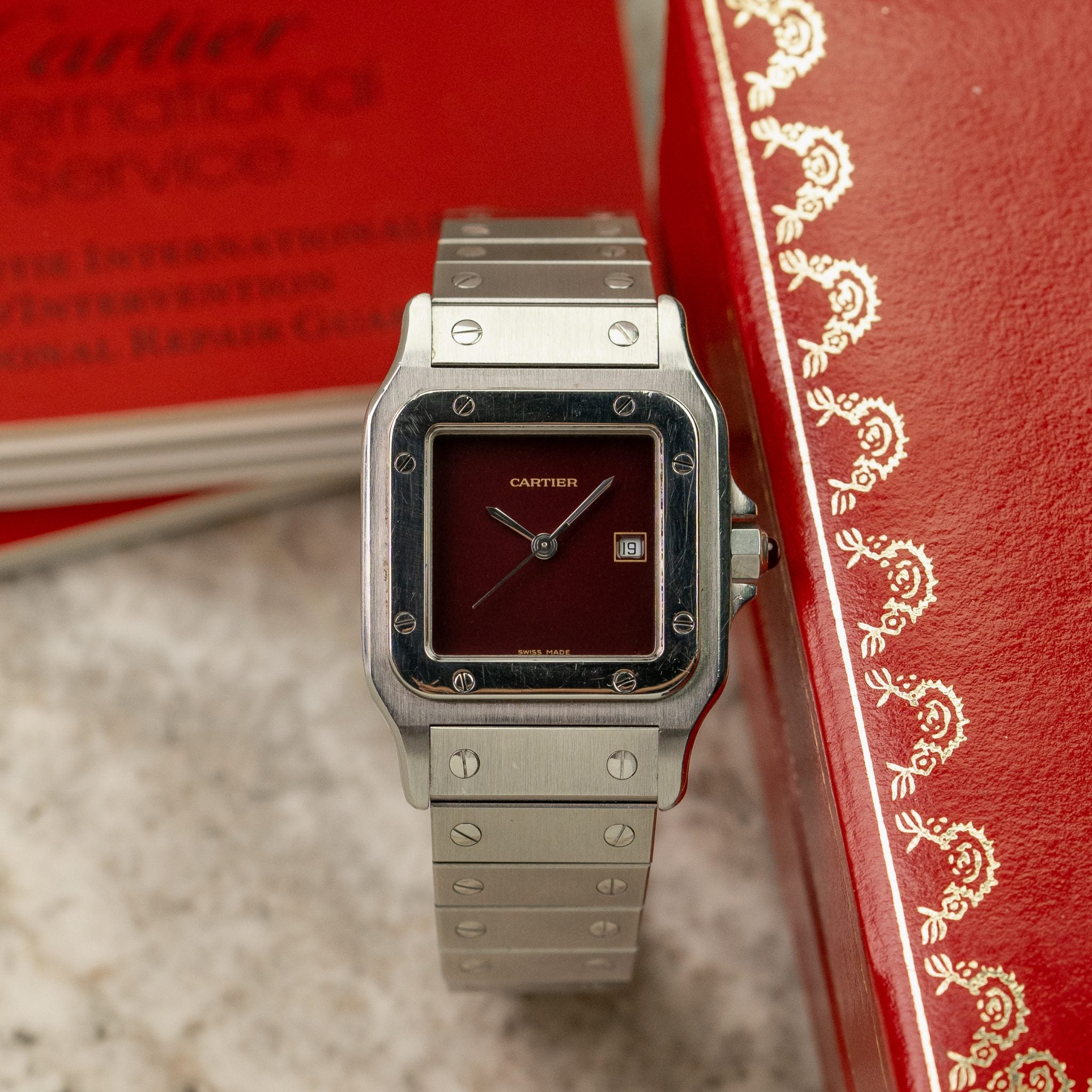 Cartier Santos 2960 'Burgundy'