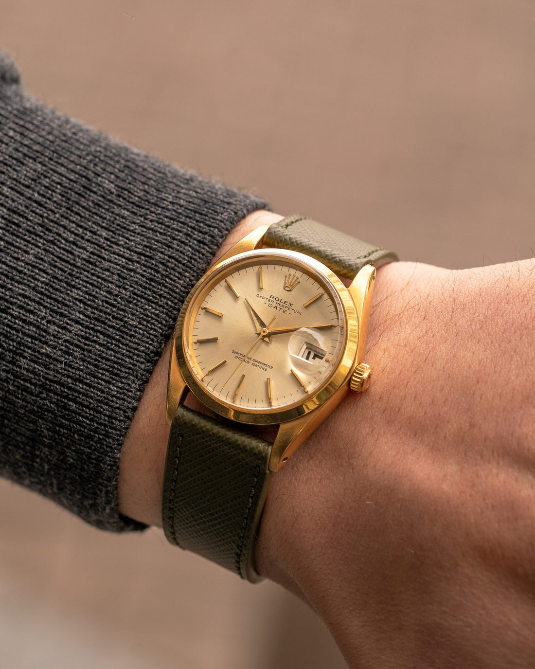 Rolex Date 1500 18K Yellow Gold