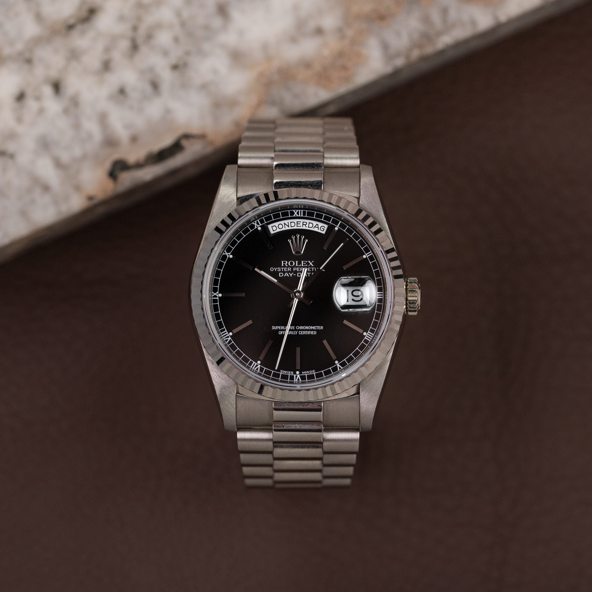 Rolex Day-Date 18239 Black Dial 'DUTCH'
