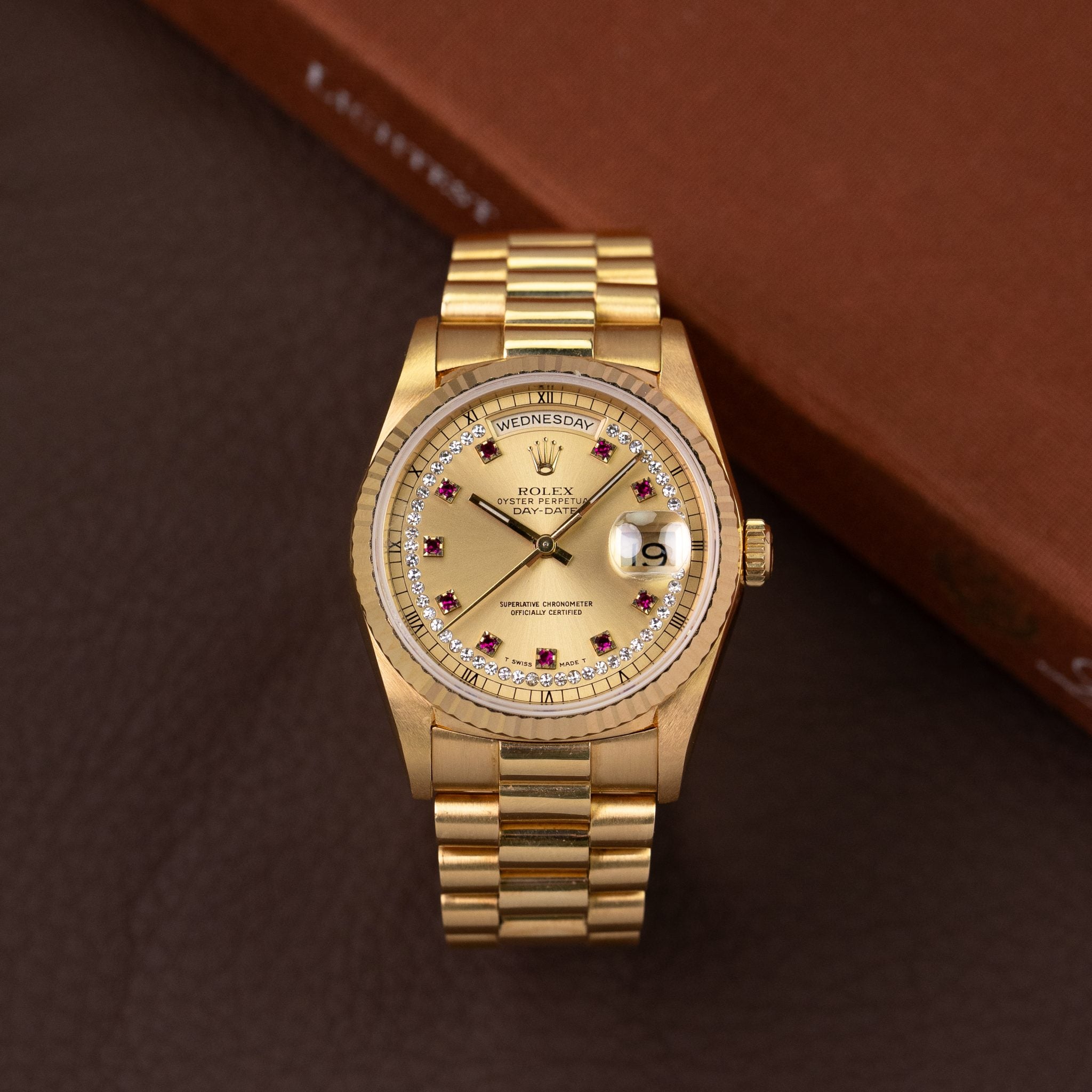 Rolex Day-Date 18238 Ruby String Dial