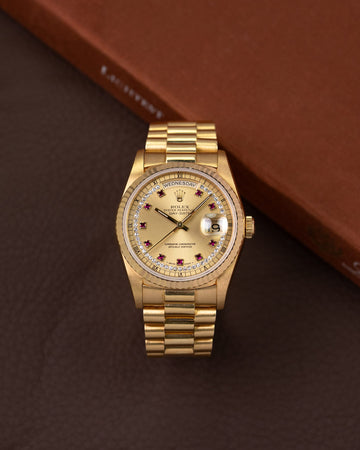 Rolex Day-Date 18238 Ruby String Dial