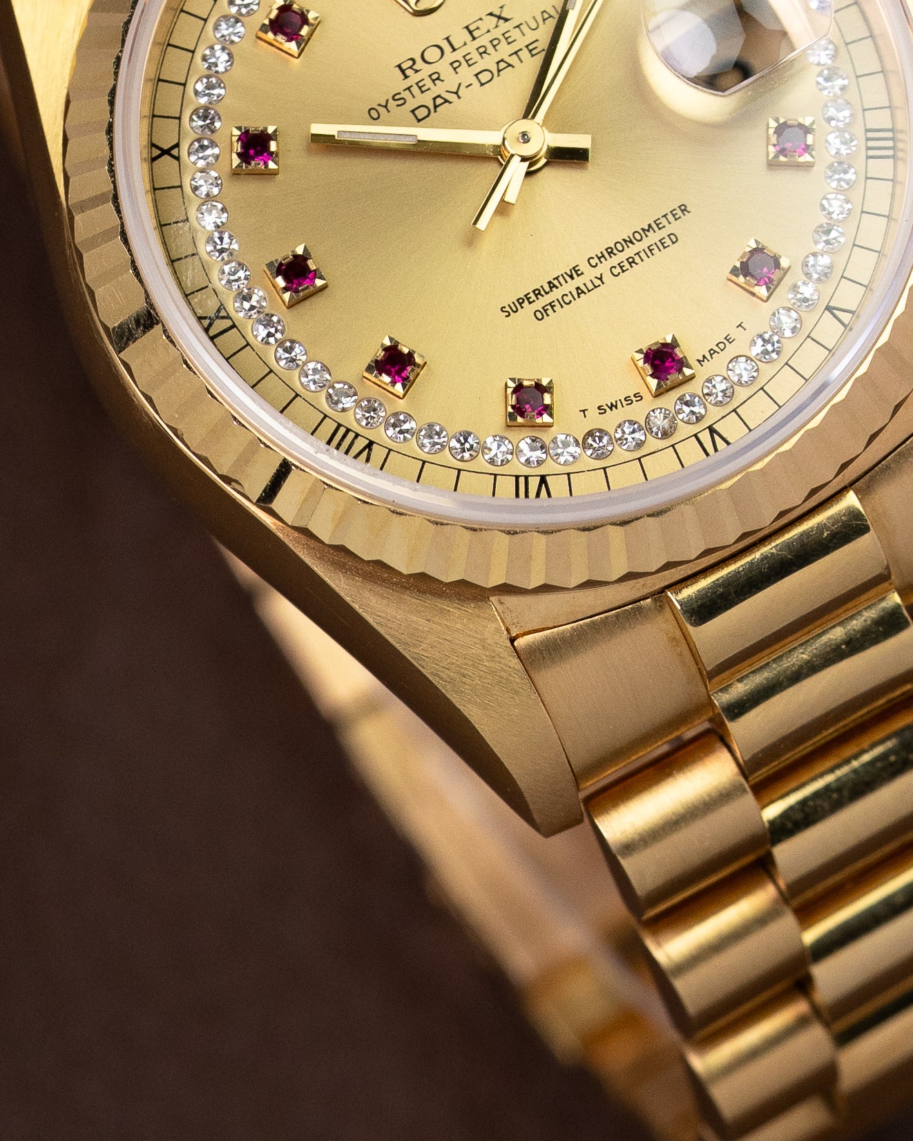 Rolex Day-Date 18238 Ruby String Dial