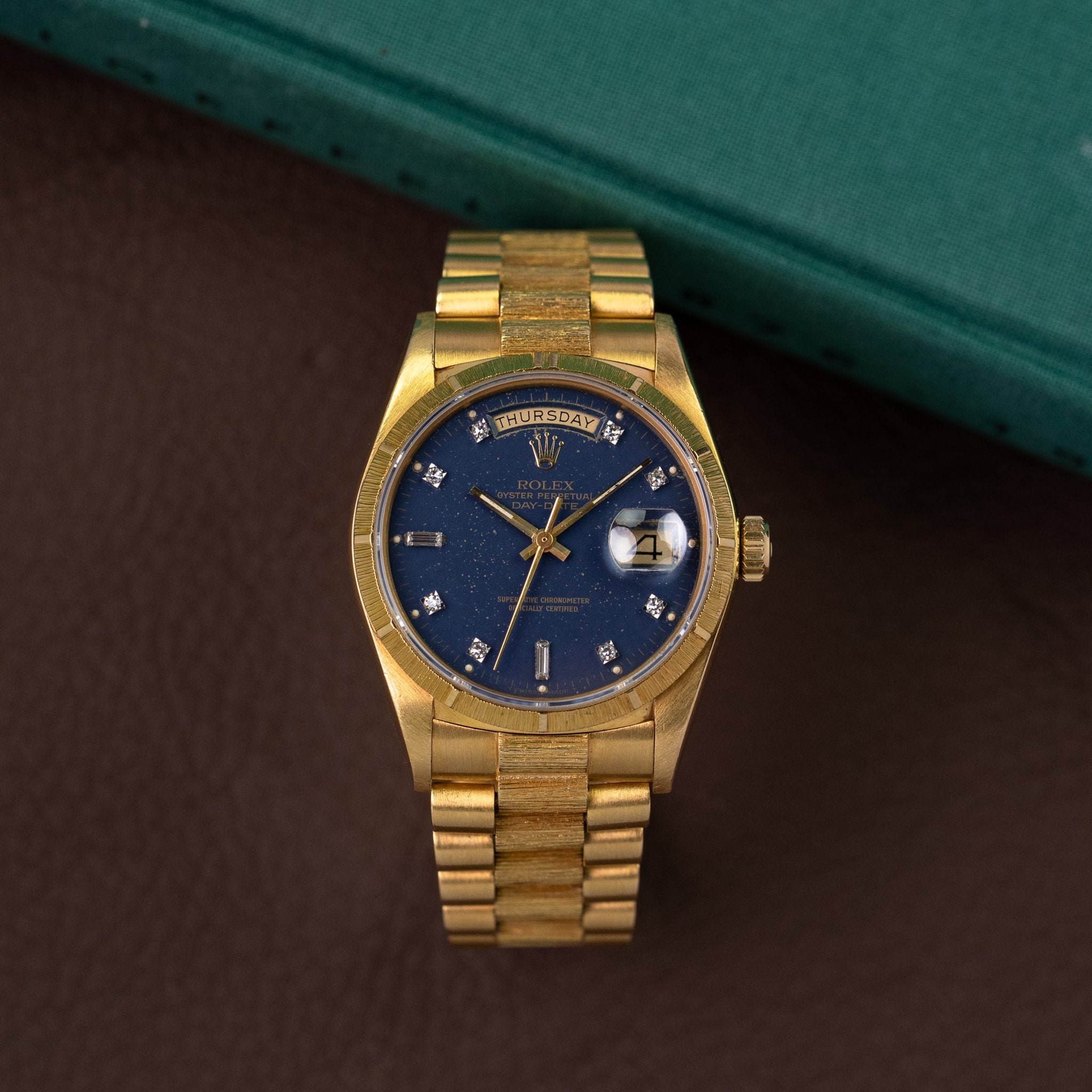 Rolex Day-Date 18078 Blue Diamonds 'Bark'