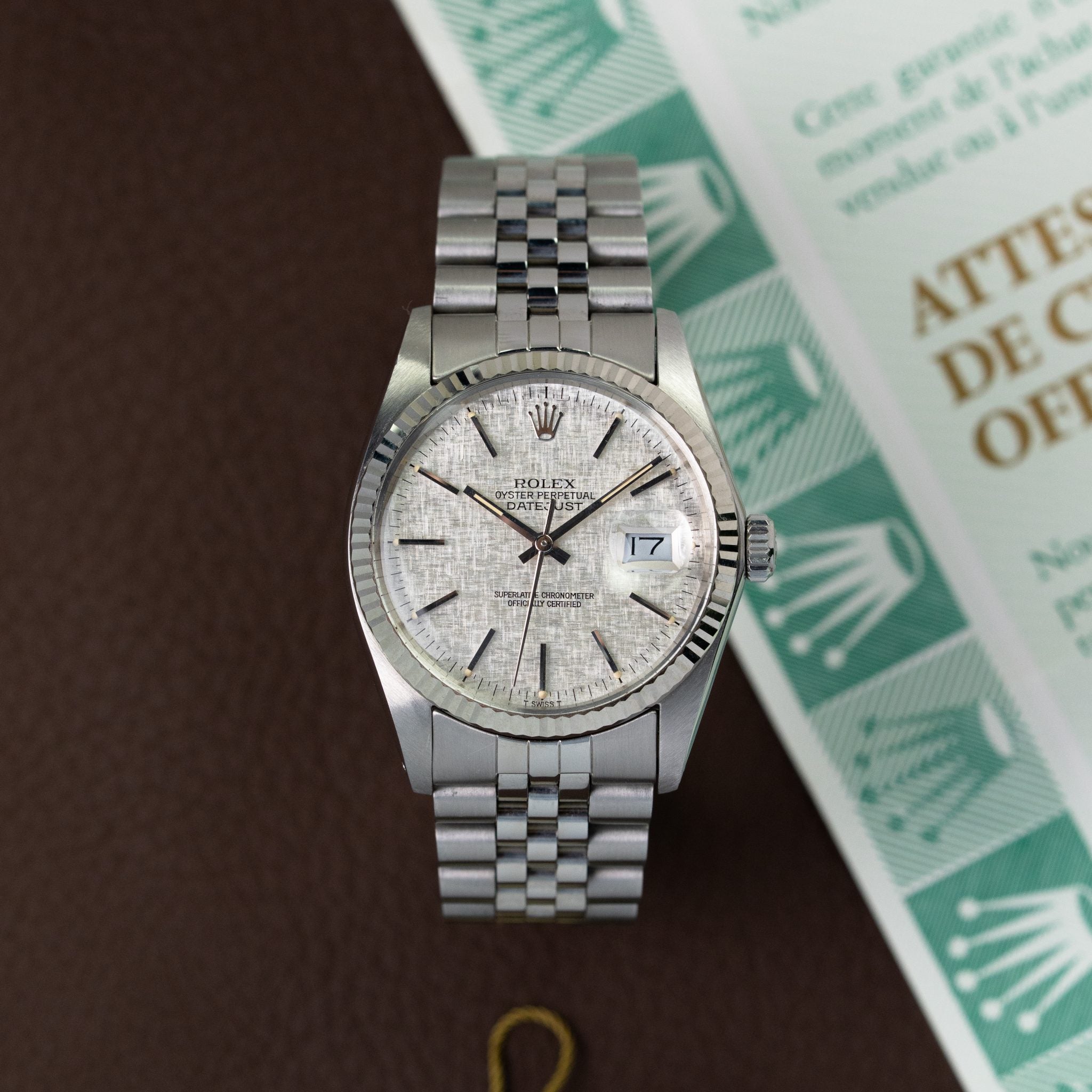Rolex Datejust 16014 Linen + Papers