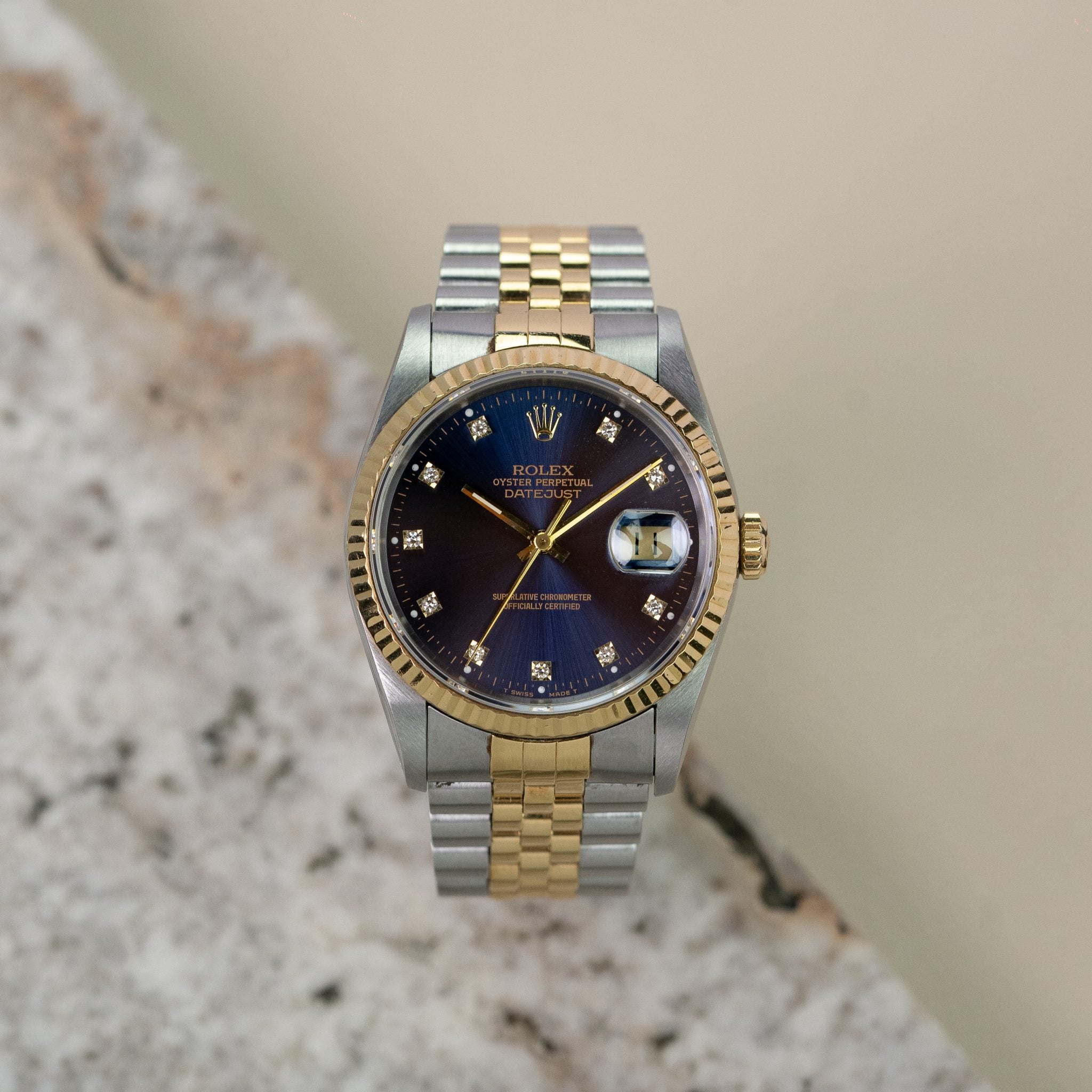 Rolex Datejust 16233 Blue Diamond-Set