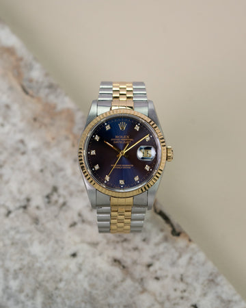 Rolex Datejust 16233 Blue Diamond-Set