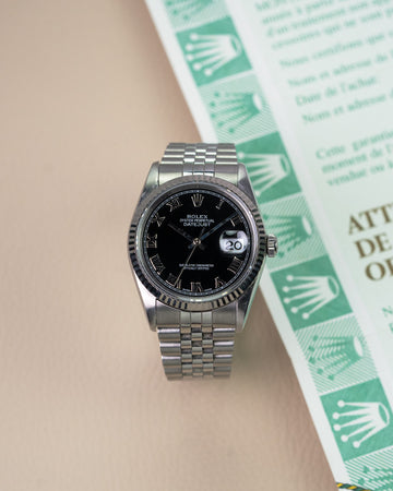 Rolex Datejust 16234 Black Roman Numerals