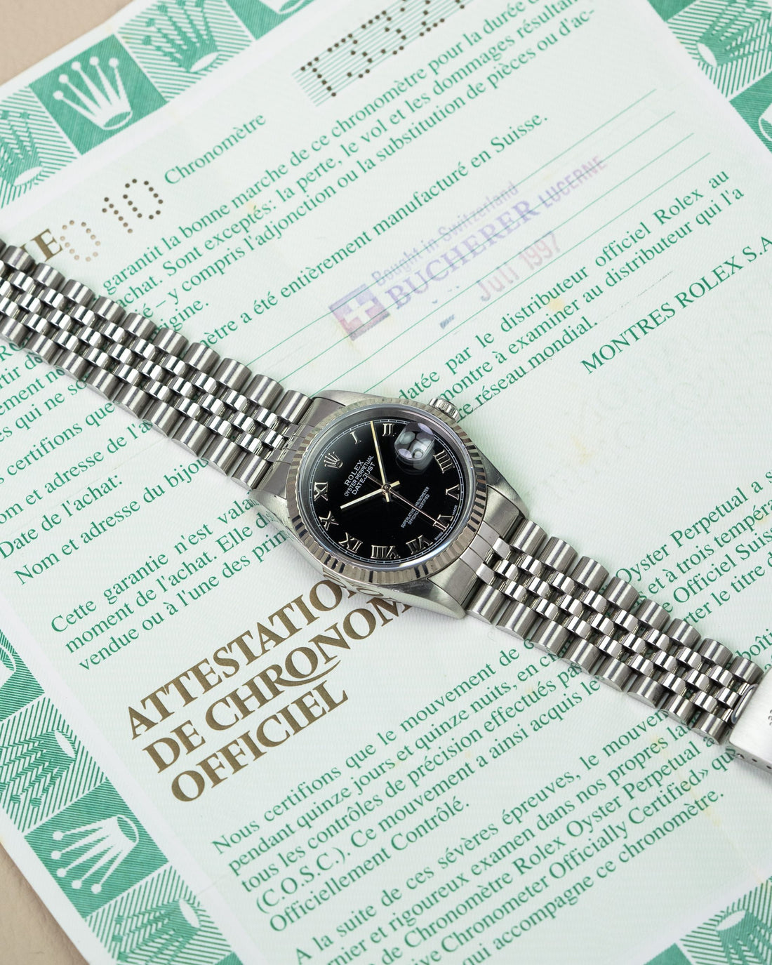 Rolex Datejust 16234 Black Roman Numerals