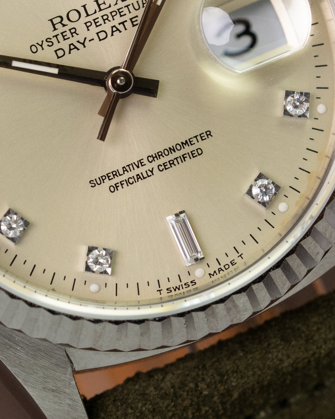 Rolex Day-Date 18239 Silver Diamond