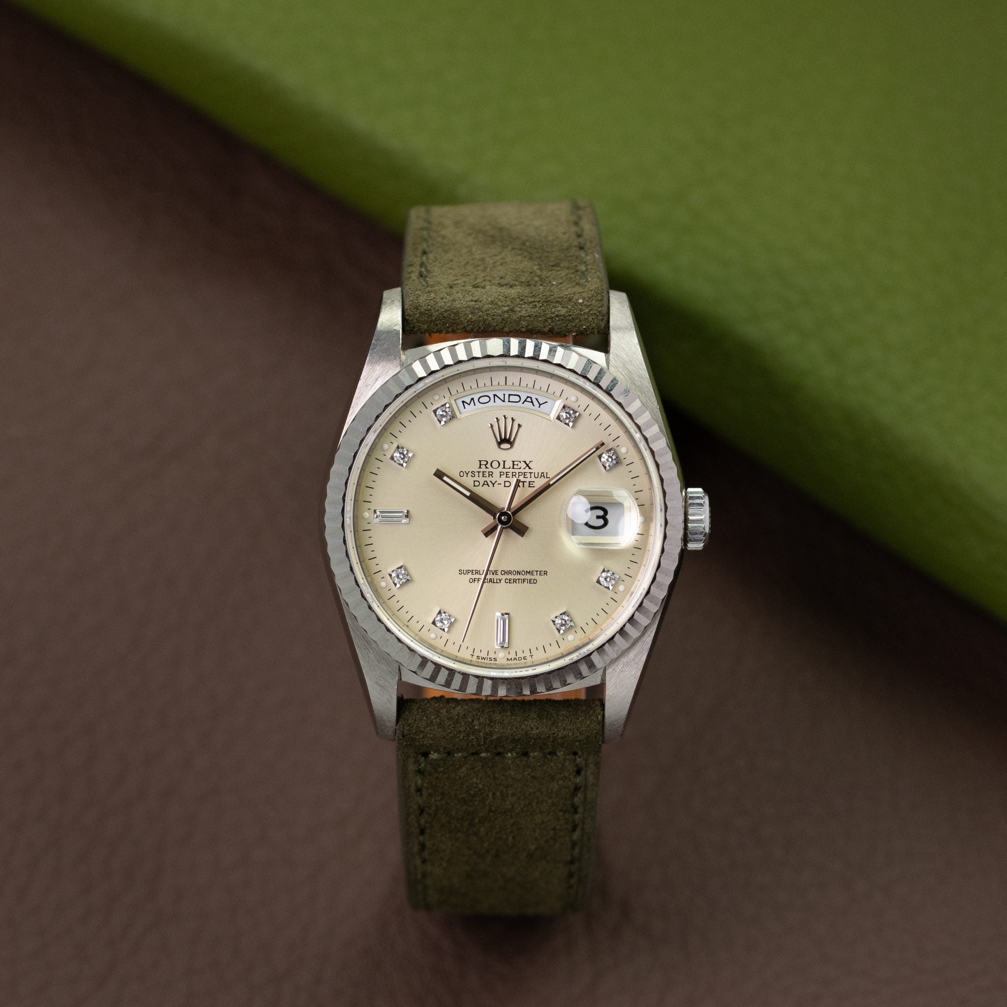 Rolex Day-Date 18239 Silver Diamond