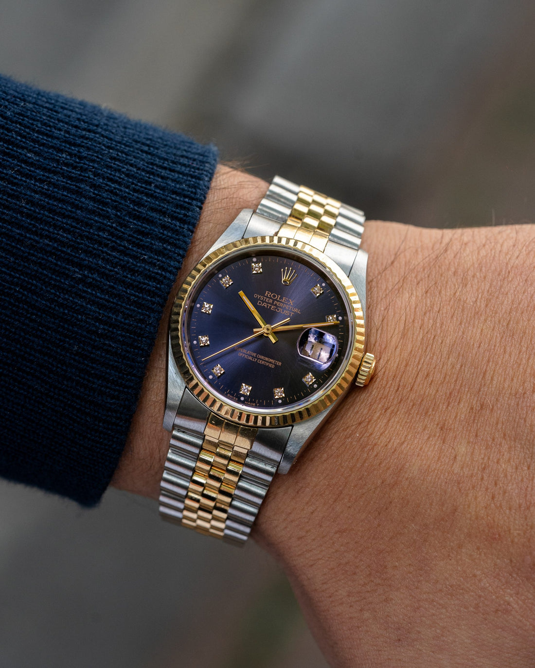 Rolex Datejust 16233 Blue Diamond-Set