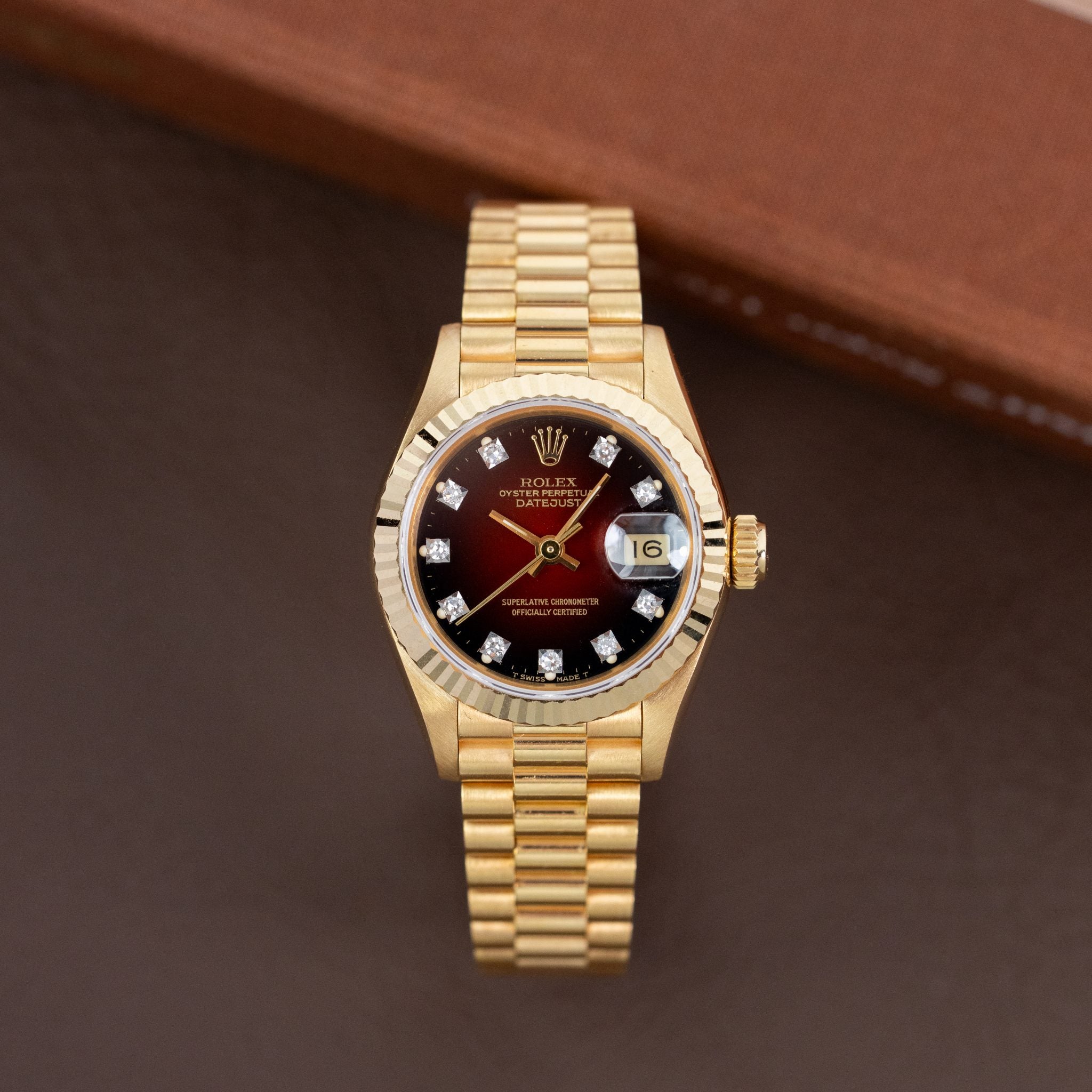 Rolex Lady Datejust 69178 Red Vigentte Factory Diamond
