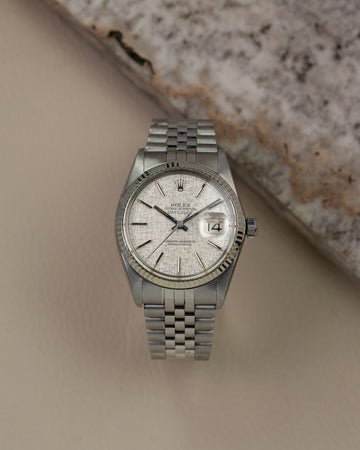 Rolex Datejust 16014 Silver Linen