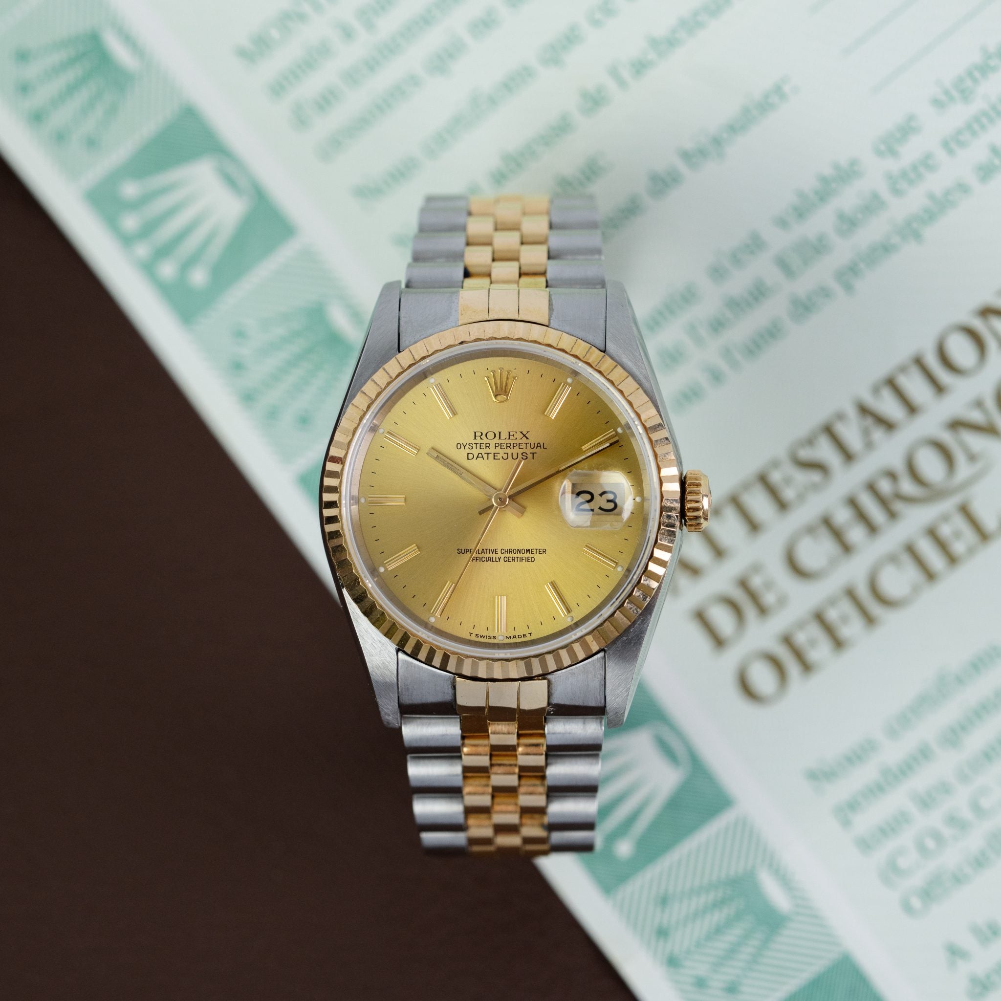 Rolex Datejust 16233 Champagne Dial