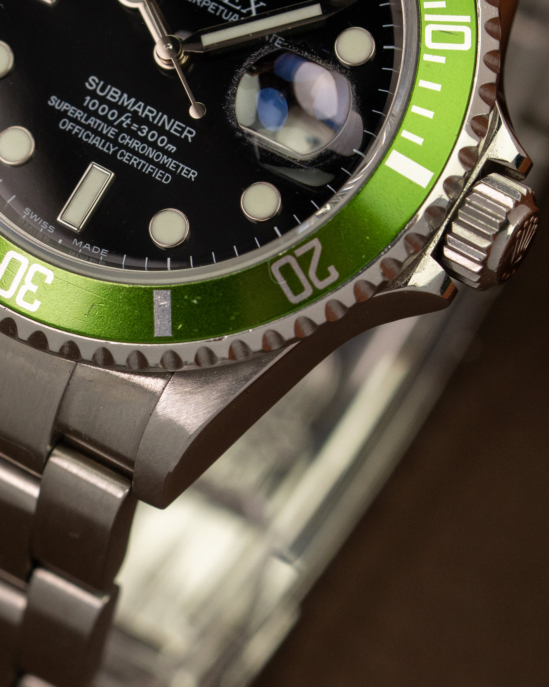 Rolex Submariner Ref. 16610LV Kermit Flat Four