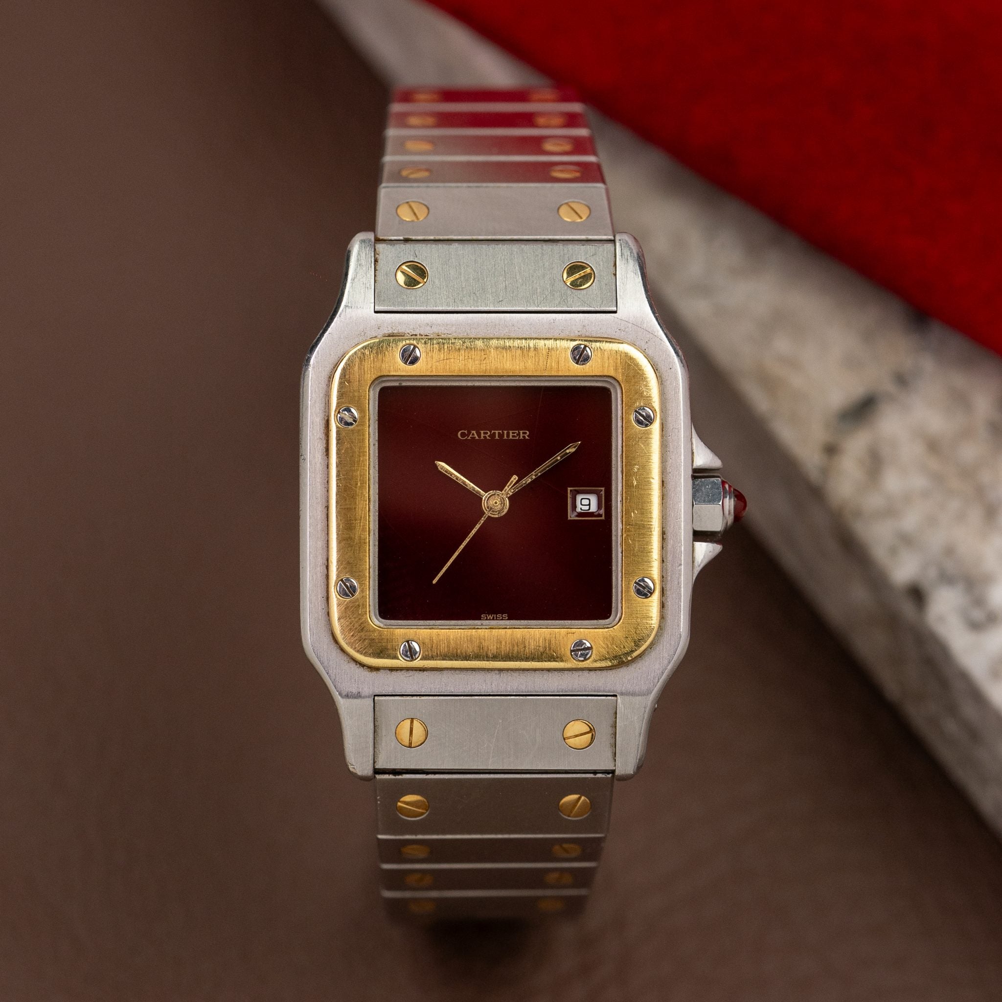 Cartier Santos 2961 Burgundy