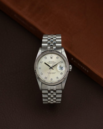 Rolex Datejust 16234 Silver Diamond