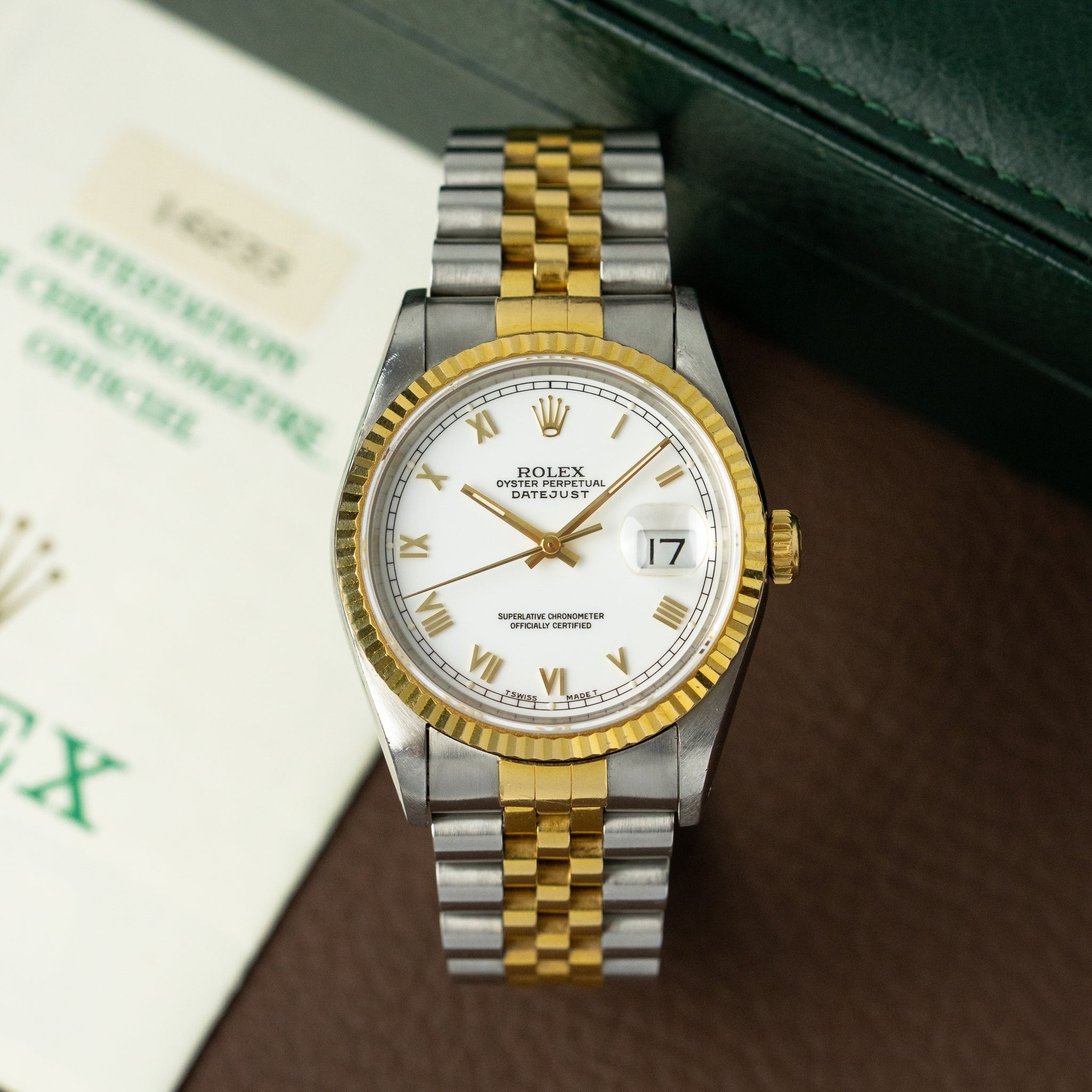 Rolex Datejust 16233 Roman Numerals + Papers