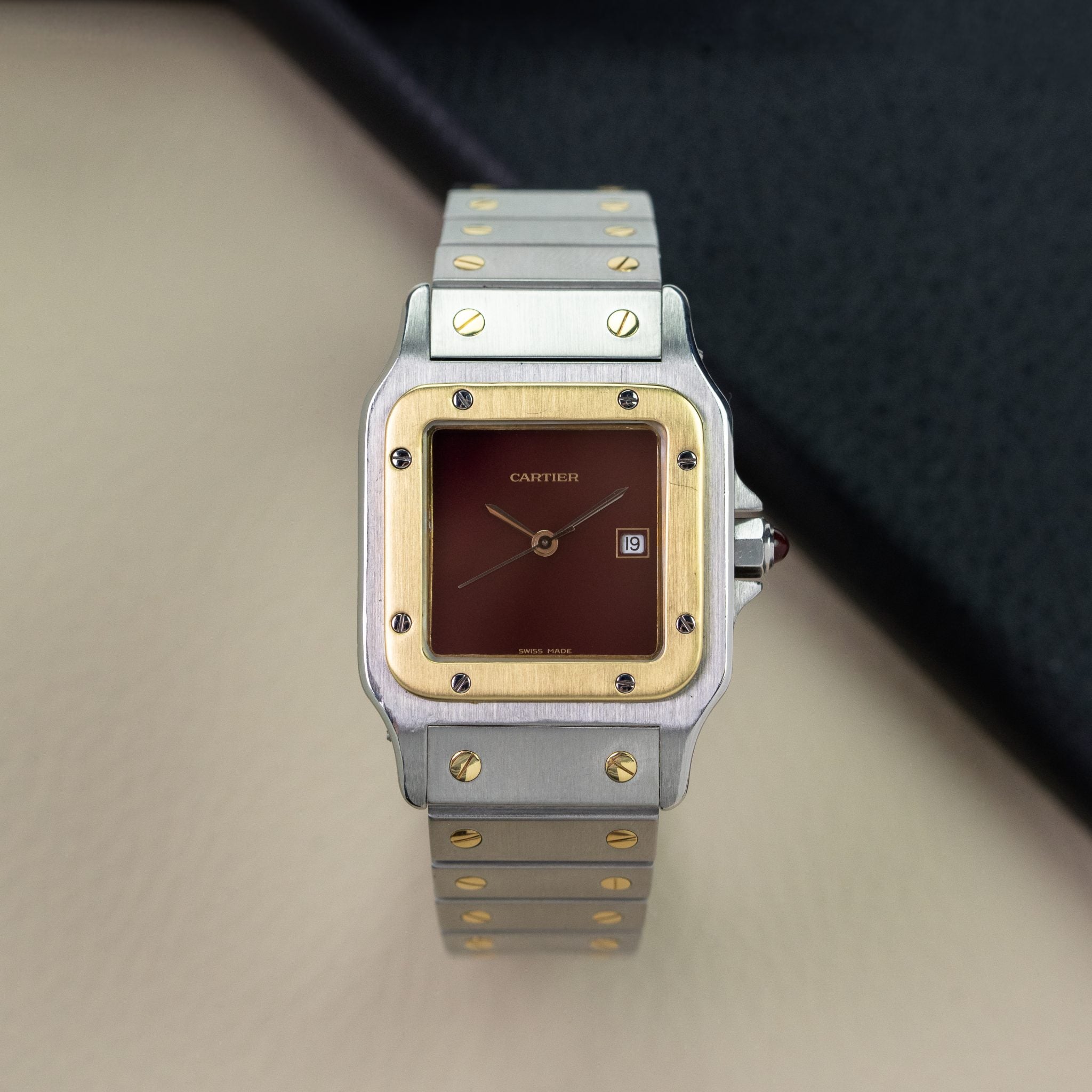 Cartier Santos Carree 2961 'Burgundy'